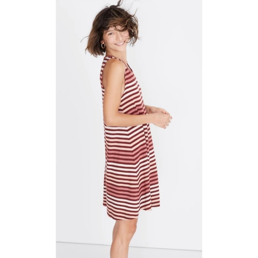 MADEWELL Tank Dress in Sulley Stripe - Picture 2 of 6